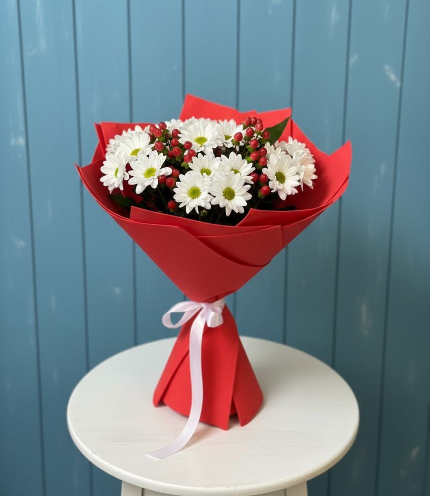 Букет цветов из: Хризантемы в Алуште