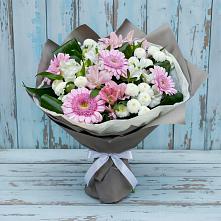 Букет цветов из:  Герберы, Альстромерии и Хризантемы в Алуште
