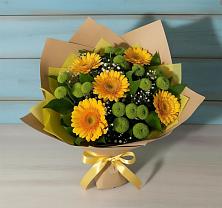 Букет цветов из:  Герберы и Хризантемы в Алуште