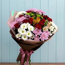 Букет цветов из:  Розы, Хризантемы и Альстромерии в Алуште