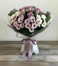 Букет цветов из:  Хризантемы и Розы в Алуште