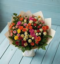 Букет Микс из разноцветных кустовых роз #REPLACE_PRED# Алуште